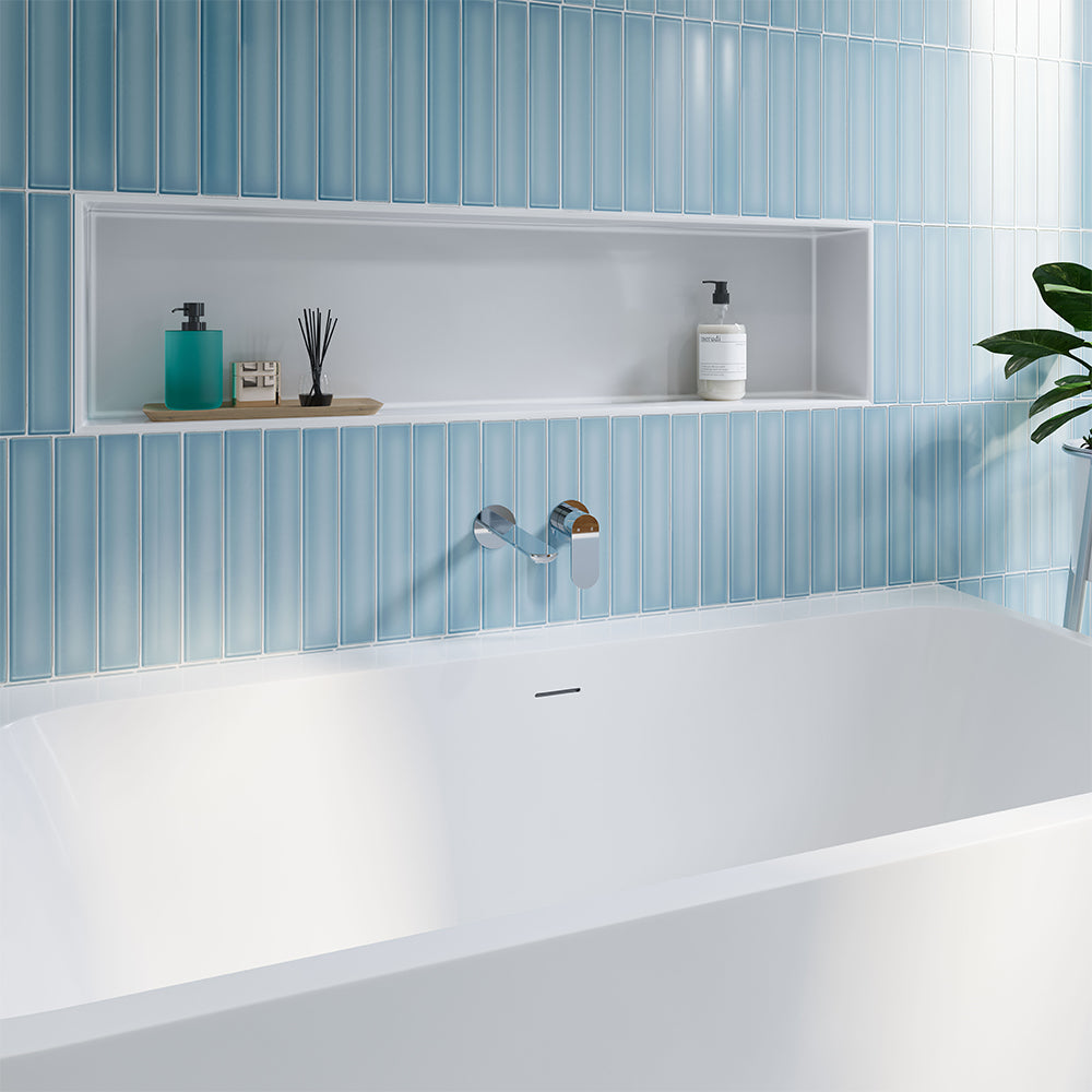 EMPIRE SLIM Basin/Bath Wall Mixer Set Round Plates 160mm