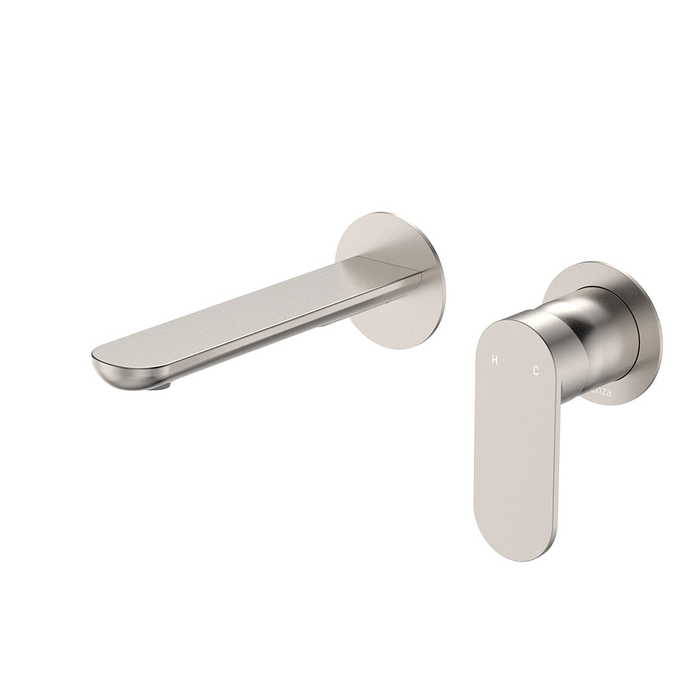 EMPIRE SLIM Basin/Bath Wall Mixer Set Round Plates 160mm