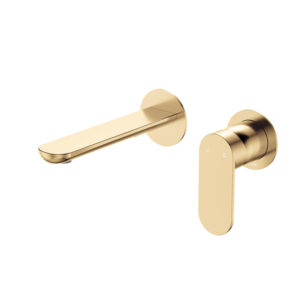 EMPIRE SLIM Basin/Bath Wall Mixer Set Round Plates 160mm