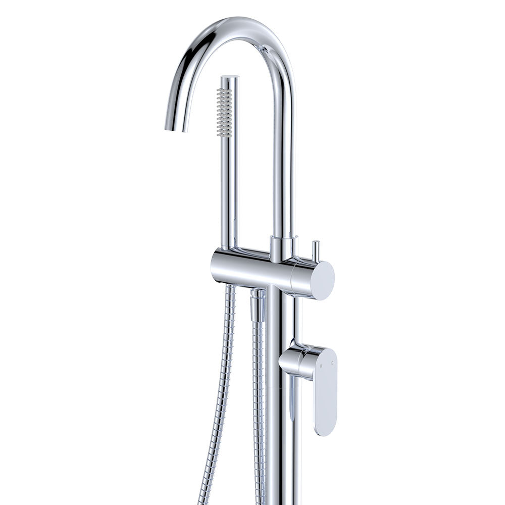 EMPIRE SLIM Floor Mounted Bath Mixer with Hand Shower