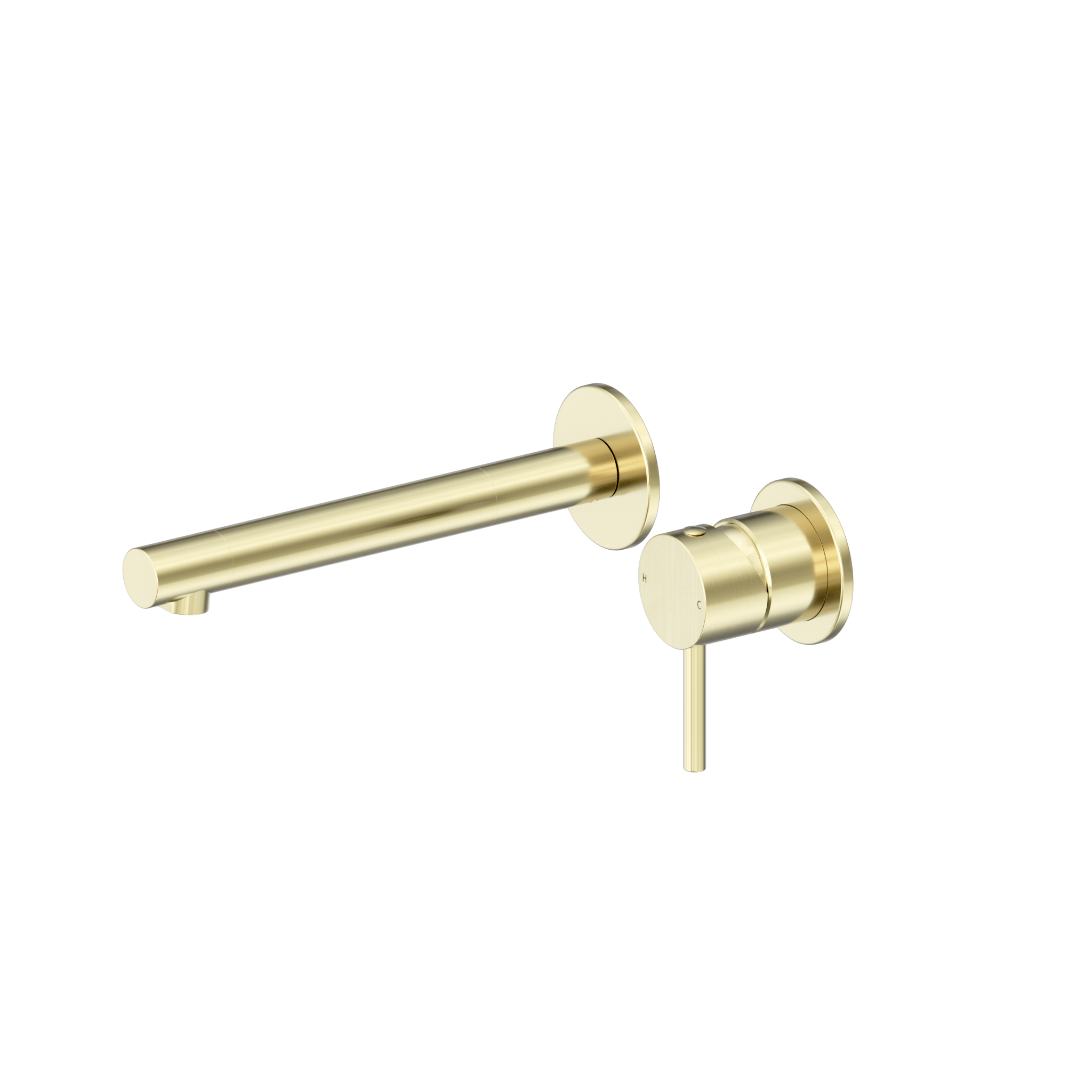 Dolce 2 Wall Basin/Bath Mixer With Separate Back Plate