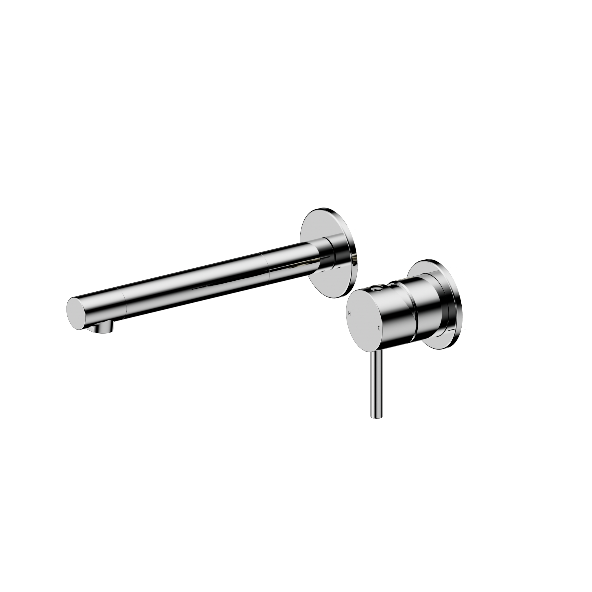 Dolce 2 Wall Basin/Bath Mixer With Separate Back Plate