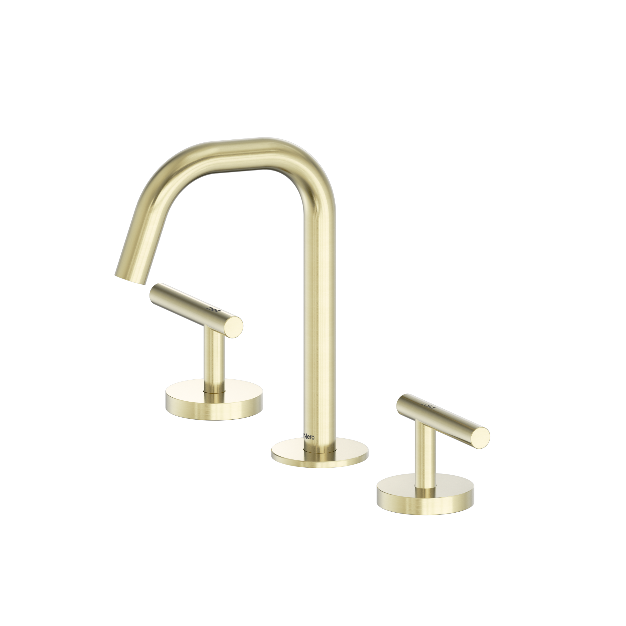Mecca Lever Basin Set with Edge Spout