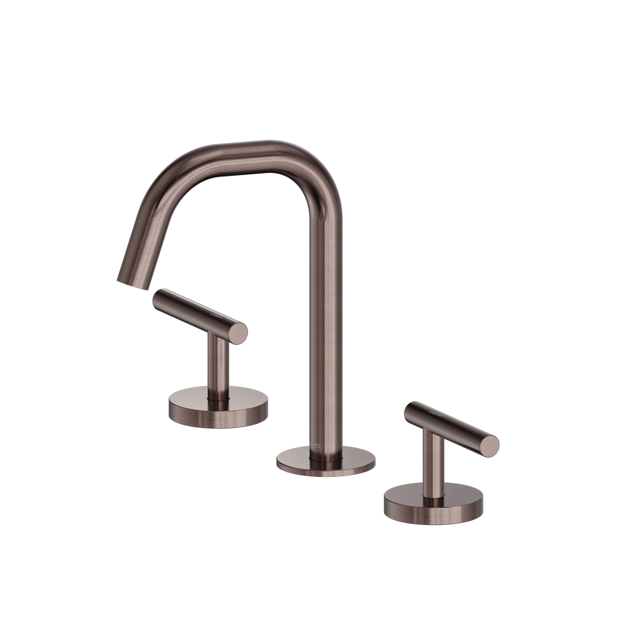 Mecca Lever Basin Set with Edge Spout