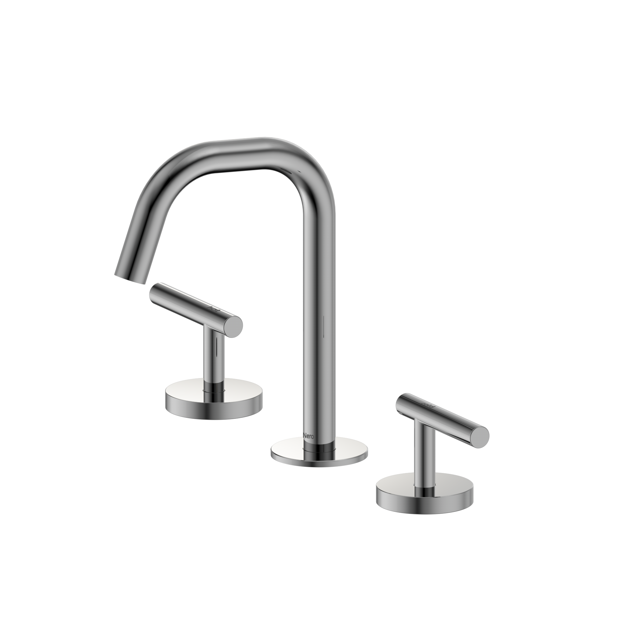 Mecca Lever Basin Set with Edge Spout