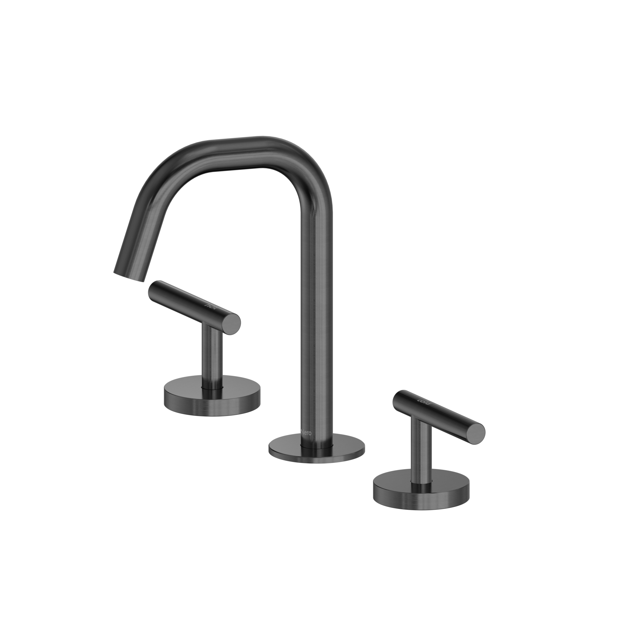 Mecca Lever Basin Set with Edge Spout