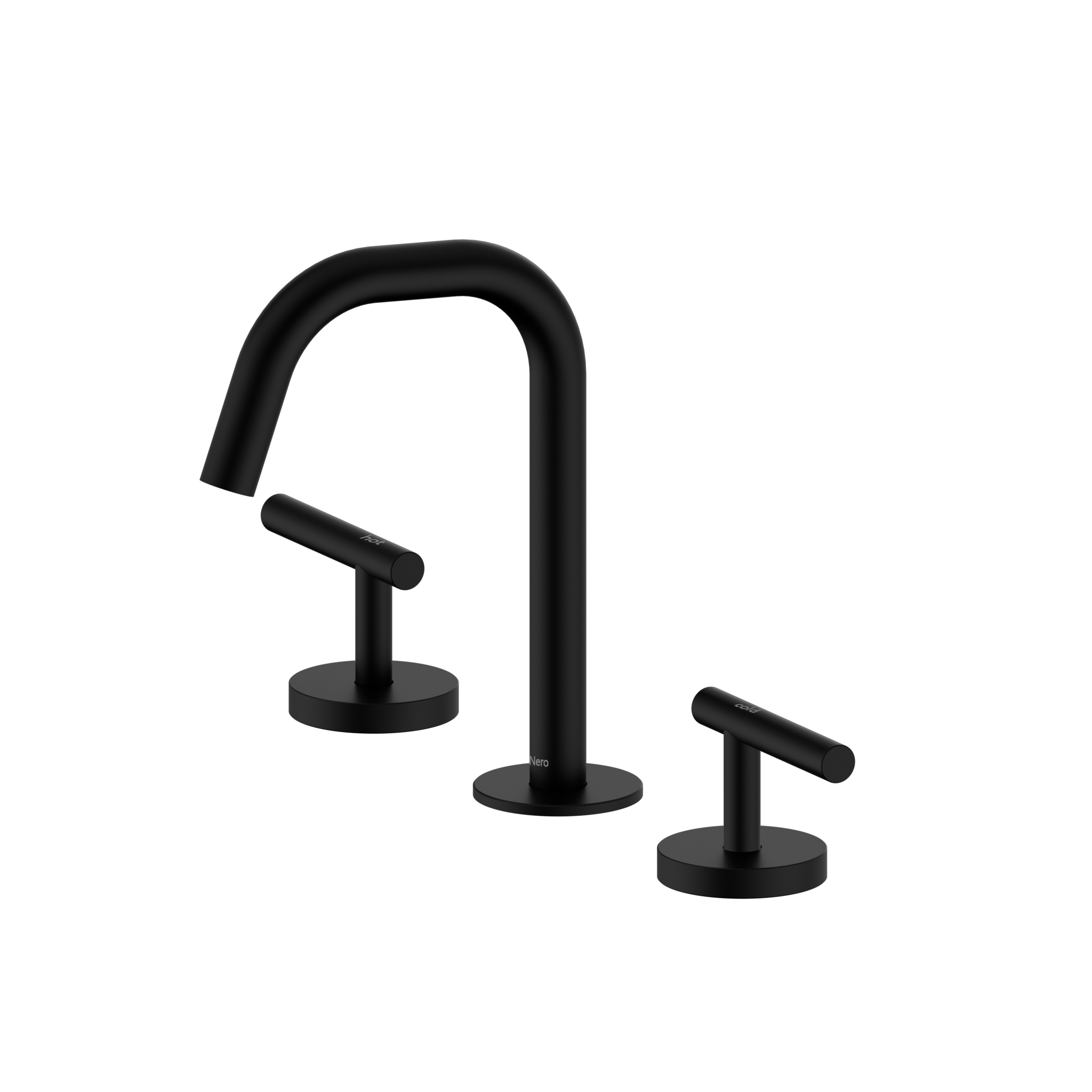 Mecca Lever Basin Set with Edge Spout