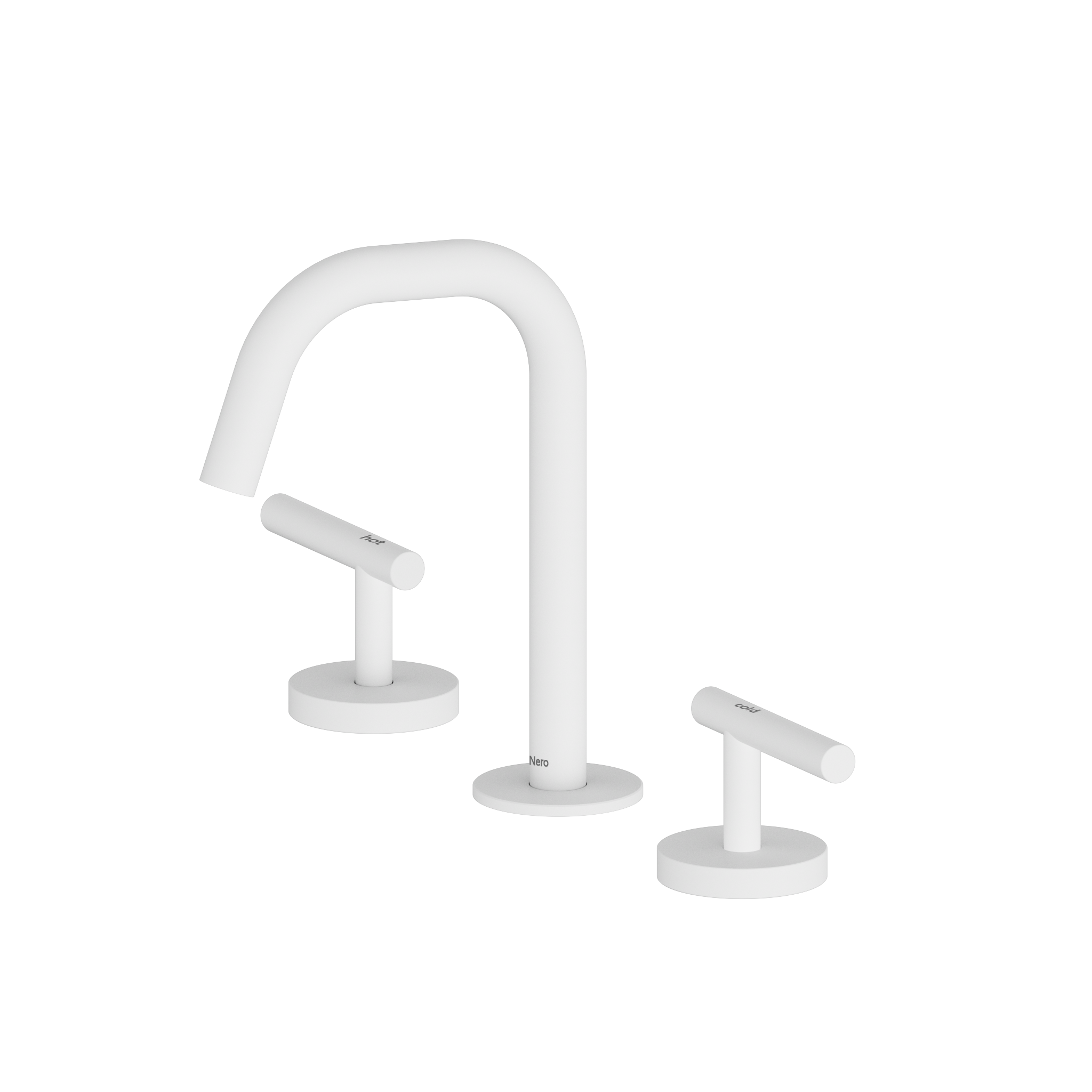 Mecca Lever Basin Set with Edge Spout
