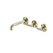 Mecca Lever Wall Basin/Bath Set 160mm with Offset Spout