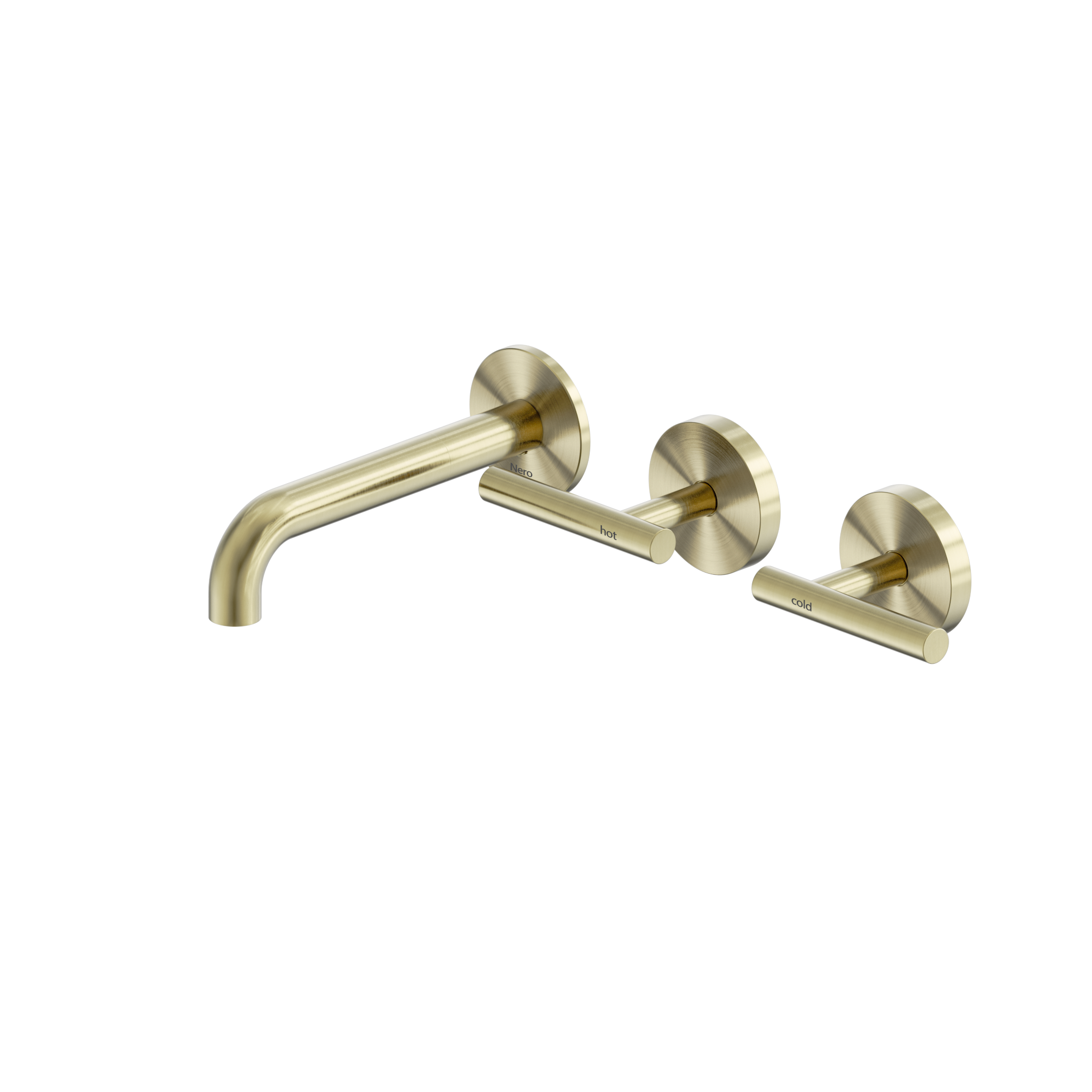 Mecca Lever Wall Basin/Bath Set 160mm with Offset Spout