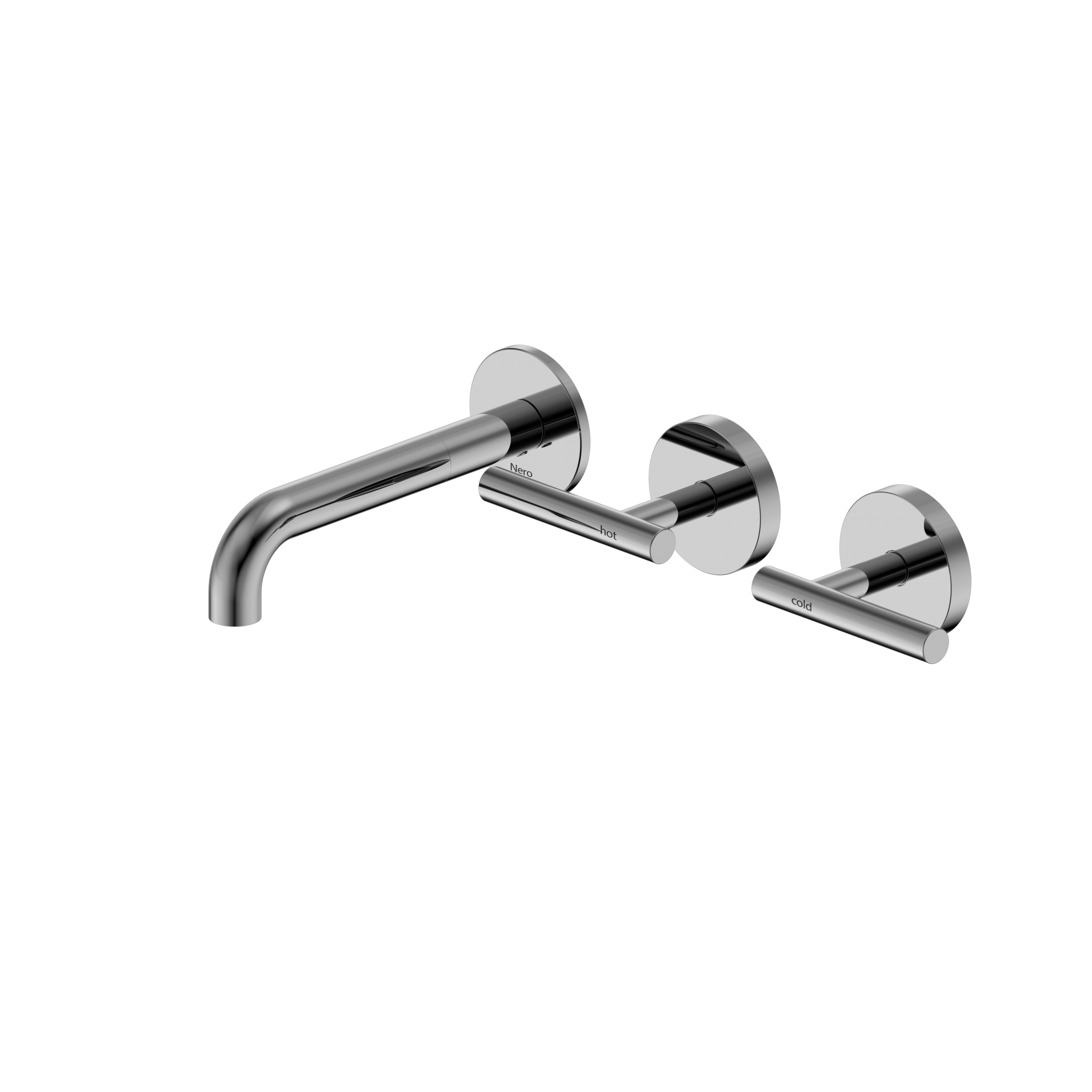 Mecca Lever Wall Basin/Bath Set 160mm with Offset Spout
