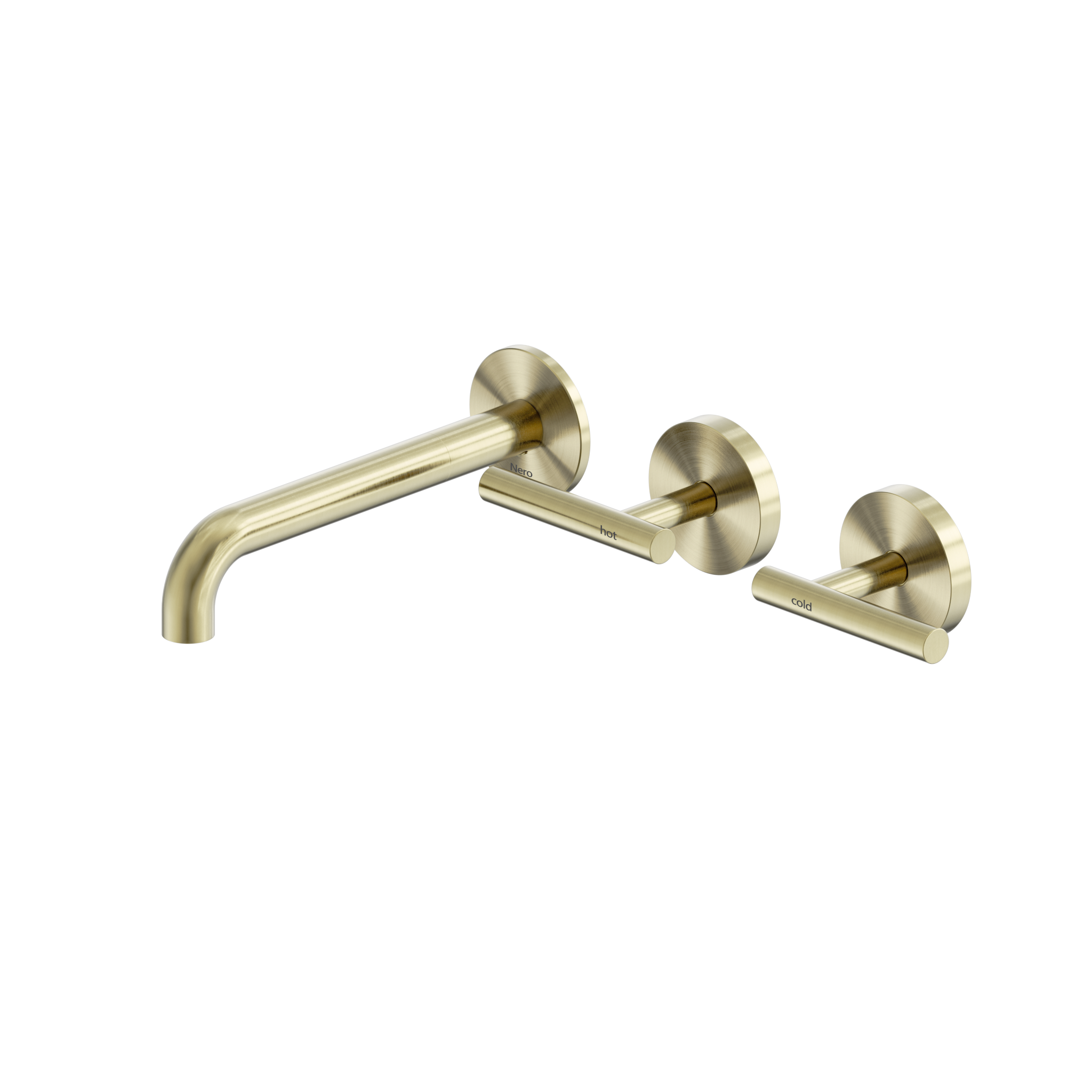 Mecca Lever Wall Basin/Bath Set 185mm with Offset Spout