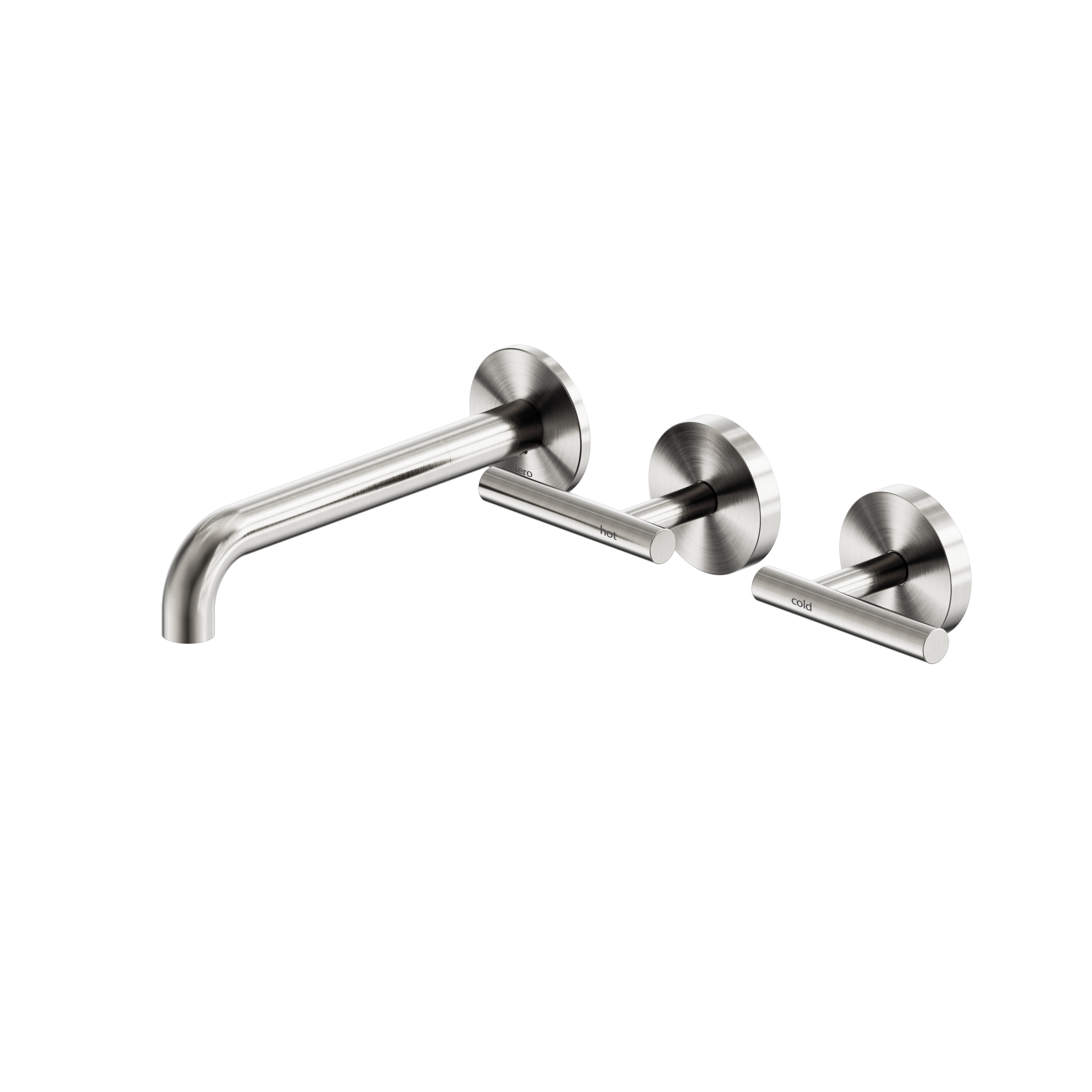 Mecca Lever Wall Basin/Bath Set 185mm with Offset Spout