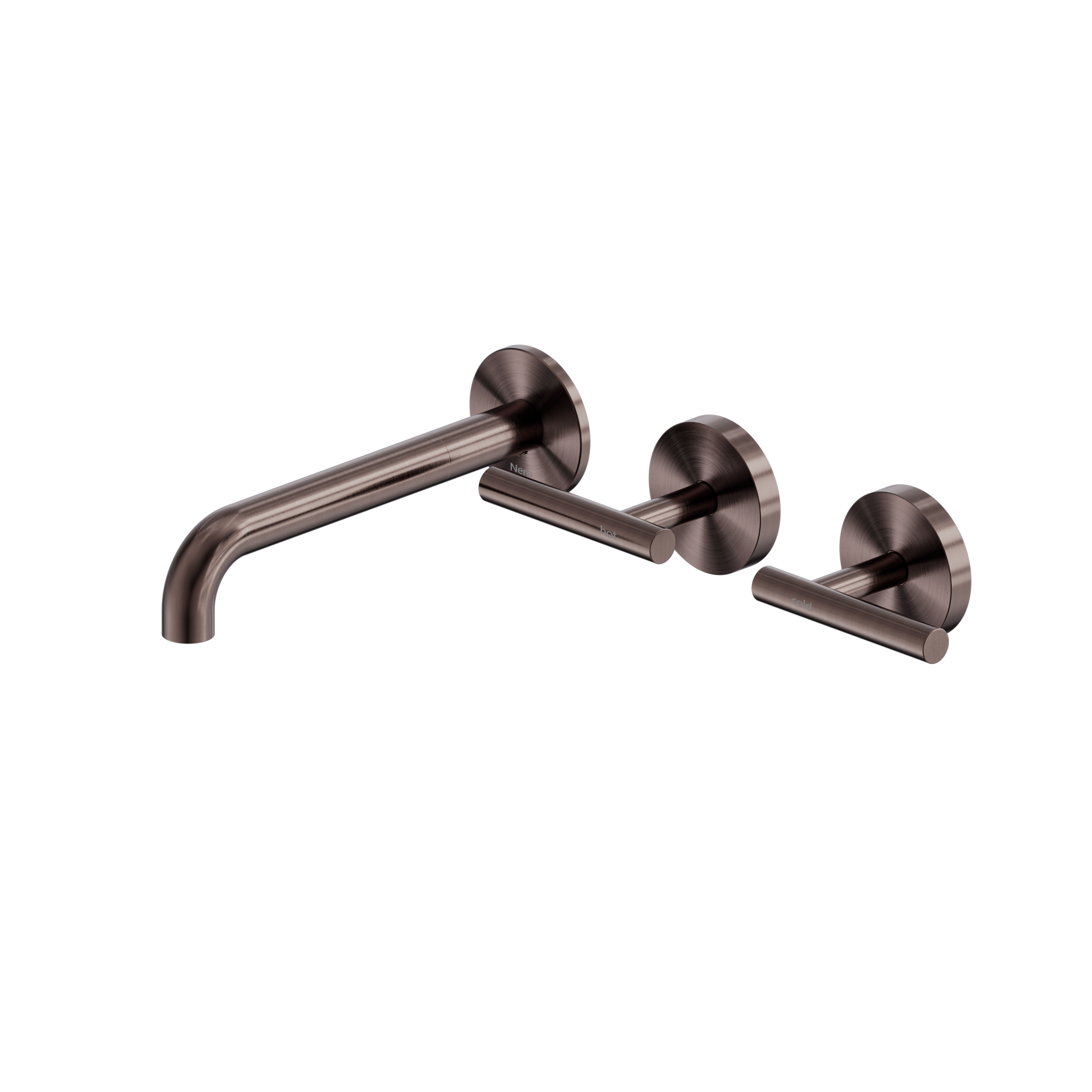 Mecca Lever Wall Basin/Bath Set 185mm with Offset Spout