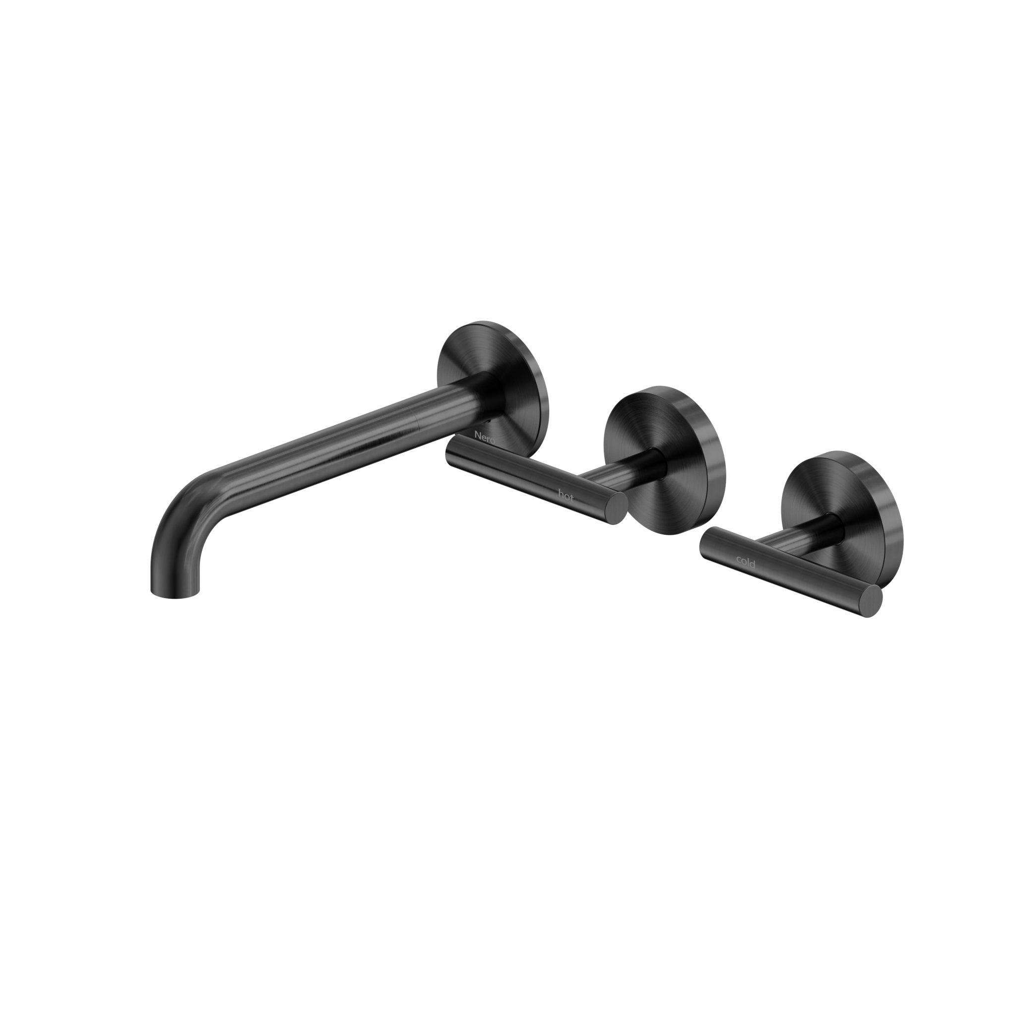 Mecca Lever Wall Basin/Bath Set 185mm with Offset Spout