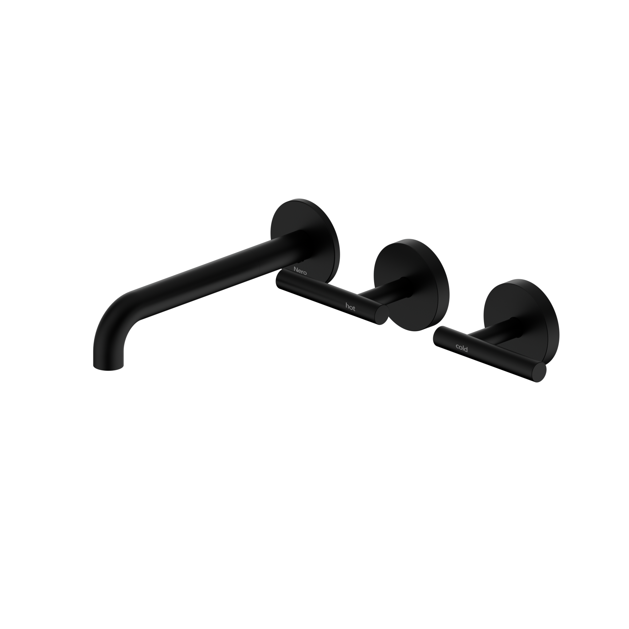Mecca Lever Wall Basin/Bath Set 185mm with Offset Spout