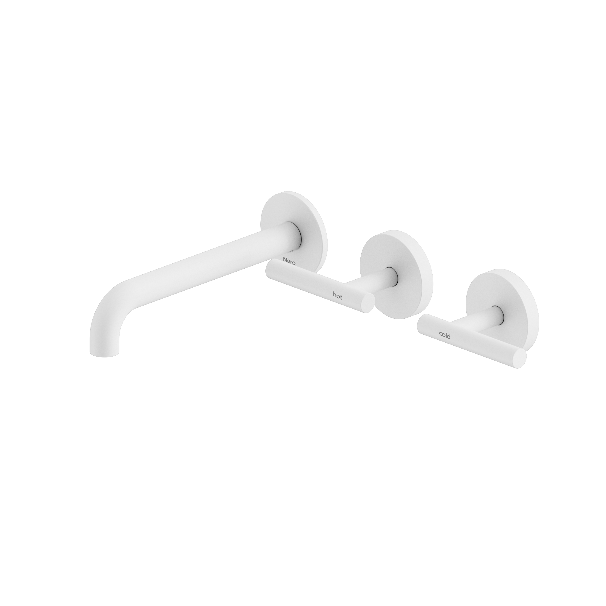 Mecca Lever Wall Basin/Bath Set 185mm with Offset Spout