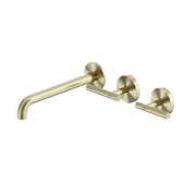 Mecca Lever Wall Basin/Bath Set 220mm with Offset Spout