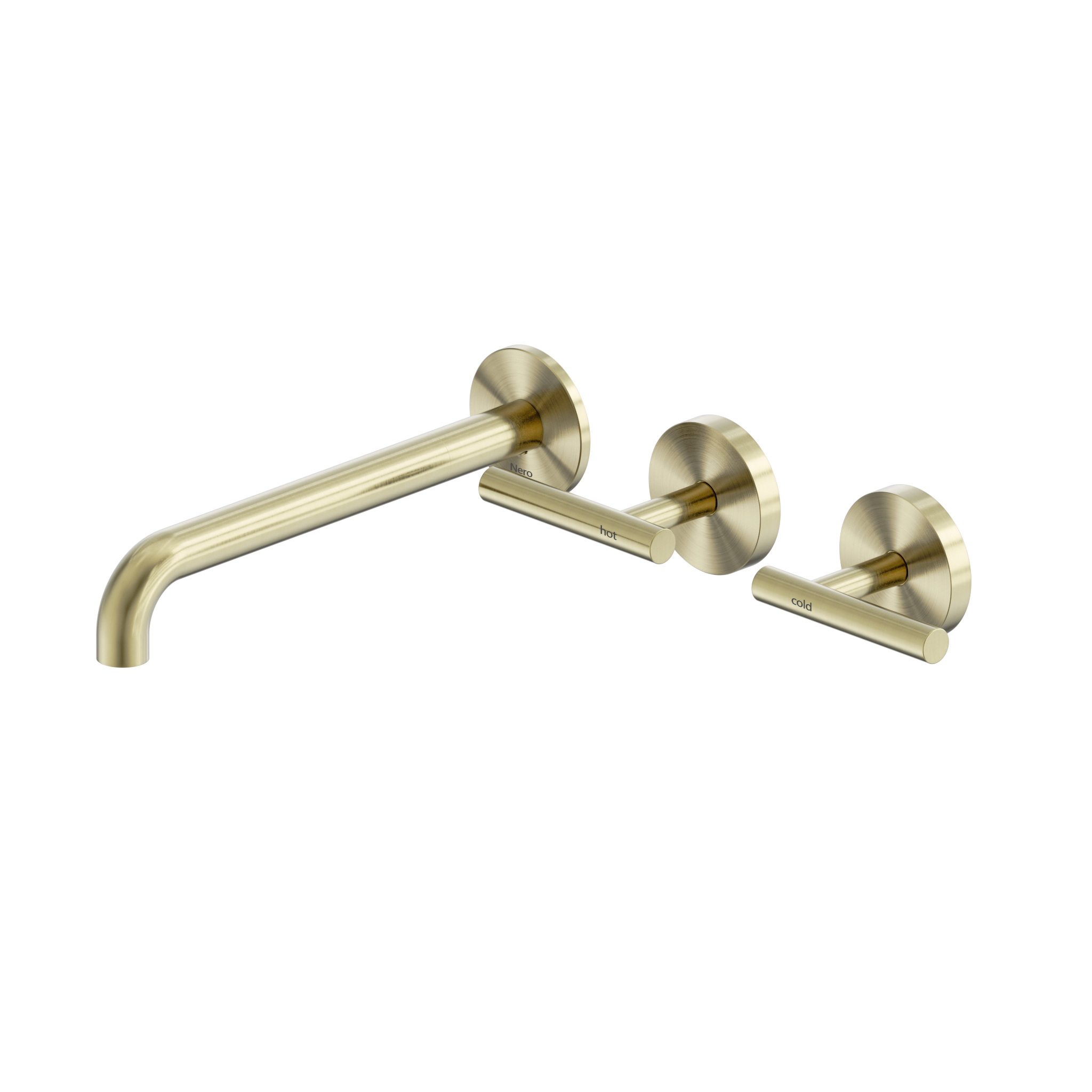 Mecca Lever Wall Basin/Bath Set 220mm with Offset Spout