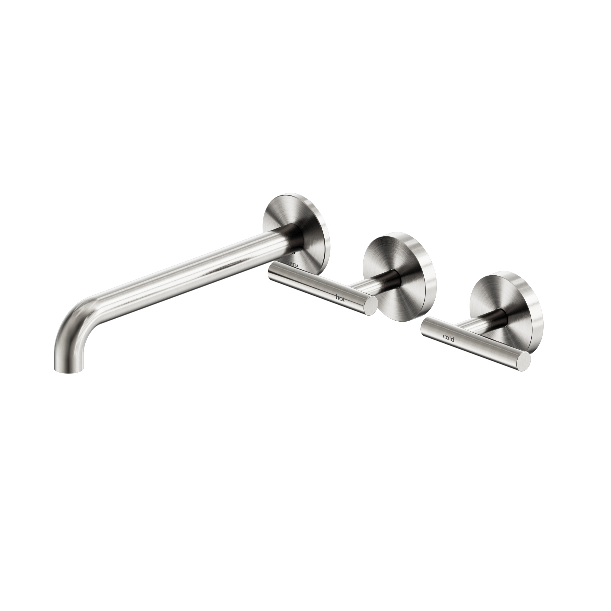 Mecca Lever Wall Basin/Bath Set 220mm with Offset Spout
