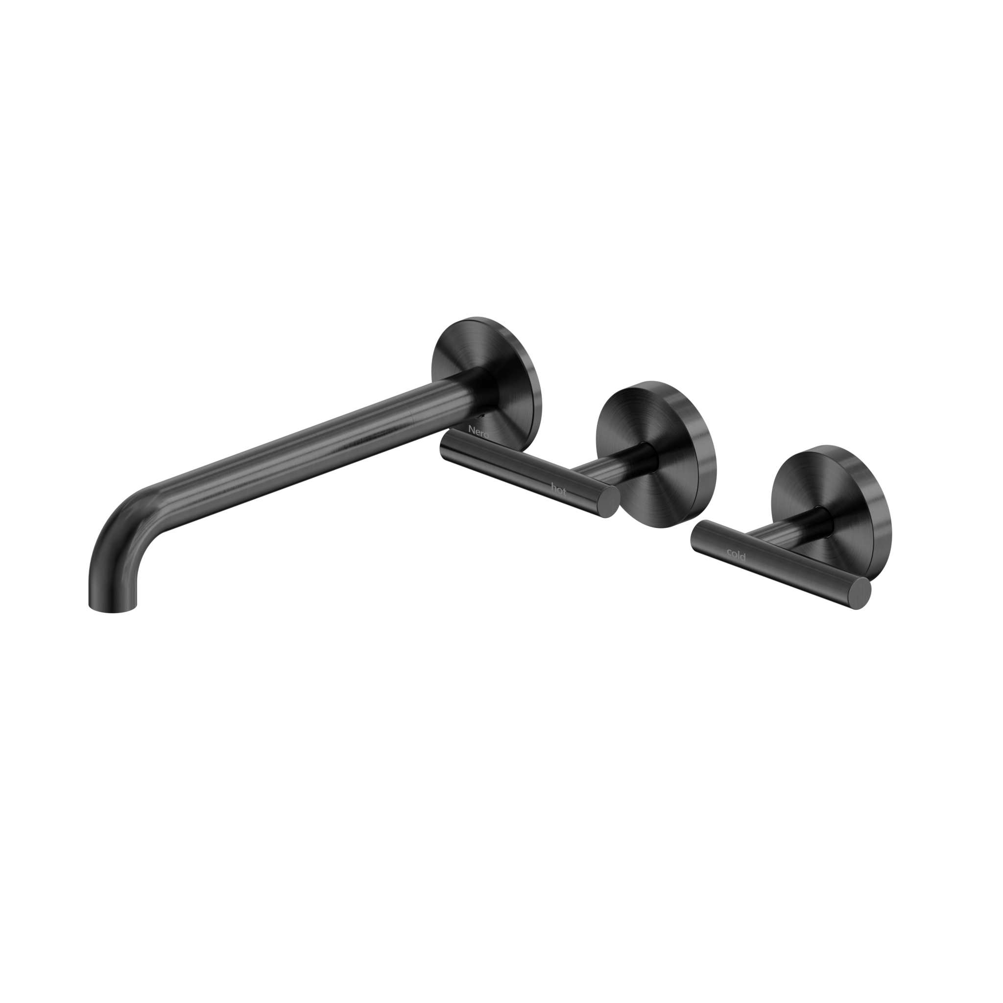 Mecca Lever Wall Basin/Bath Set 220mm with Offset Spout