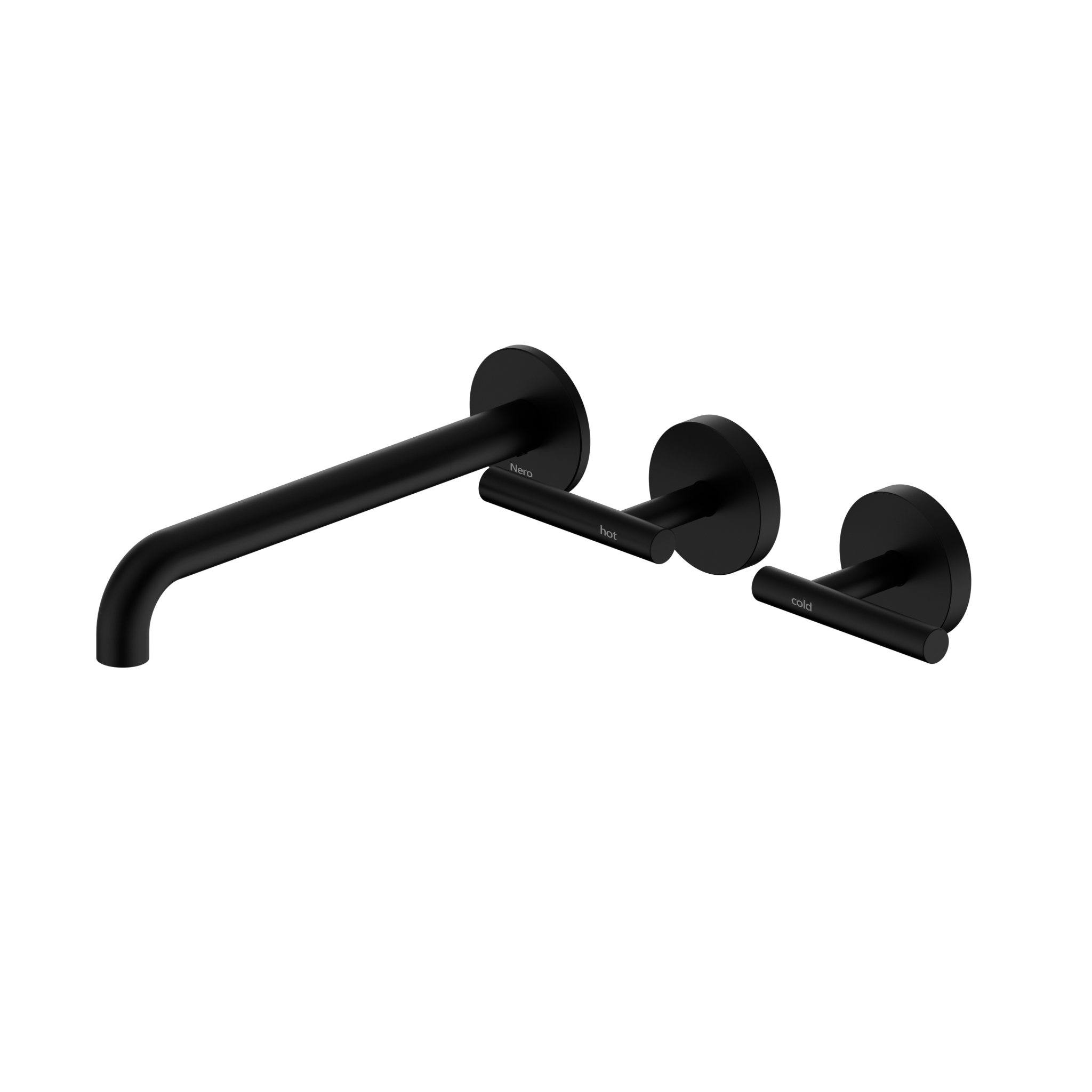 Mecca Lever Wall Basin/Bath Set 220mm with Offset Spout
