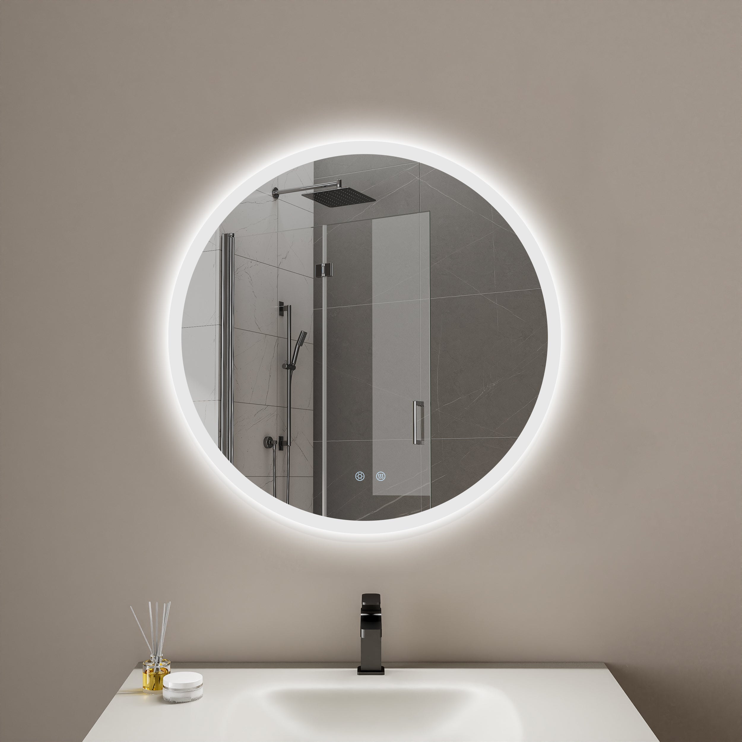Eclipse LED Round Backlit Mirror
