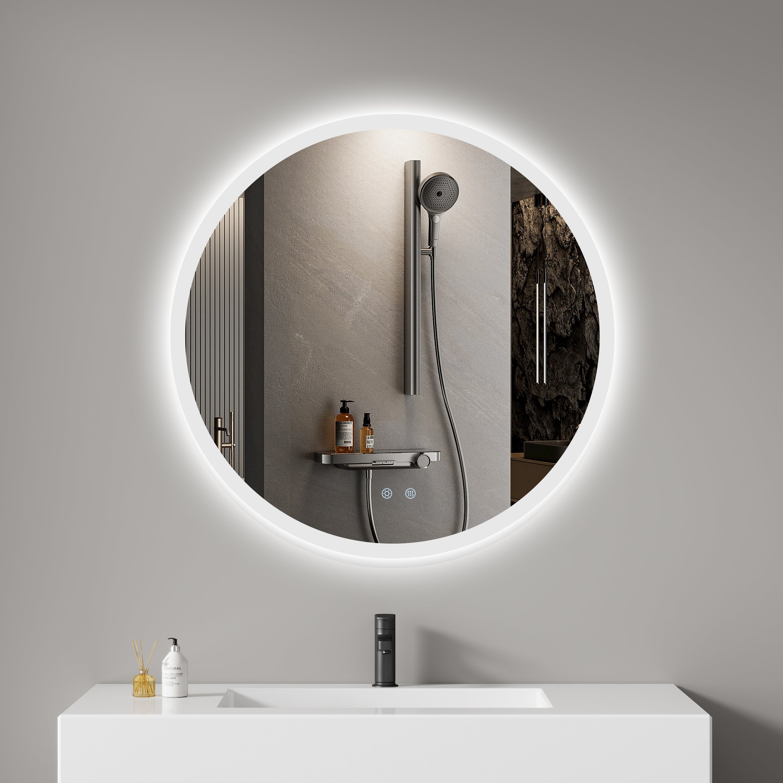 Eclipse LED Round Backlit Mirror