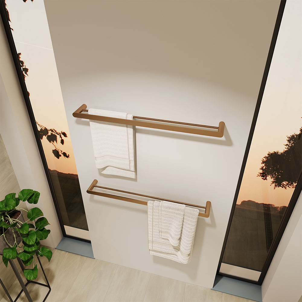 EMPIRE SLIM Double Towel Rail 800mm SS304