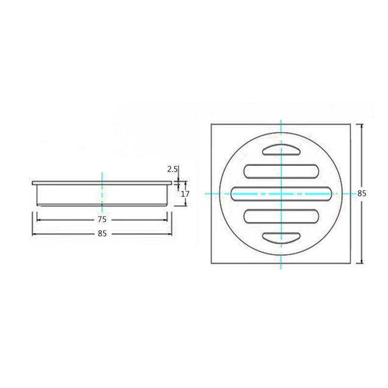 Twist Top Floor Drain 100mm