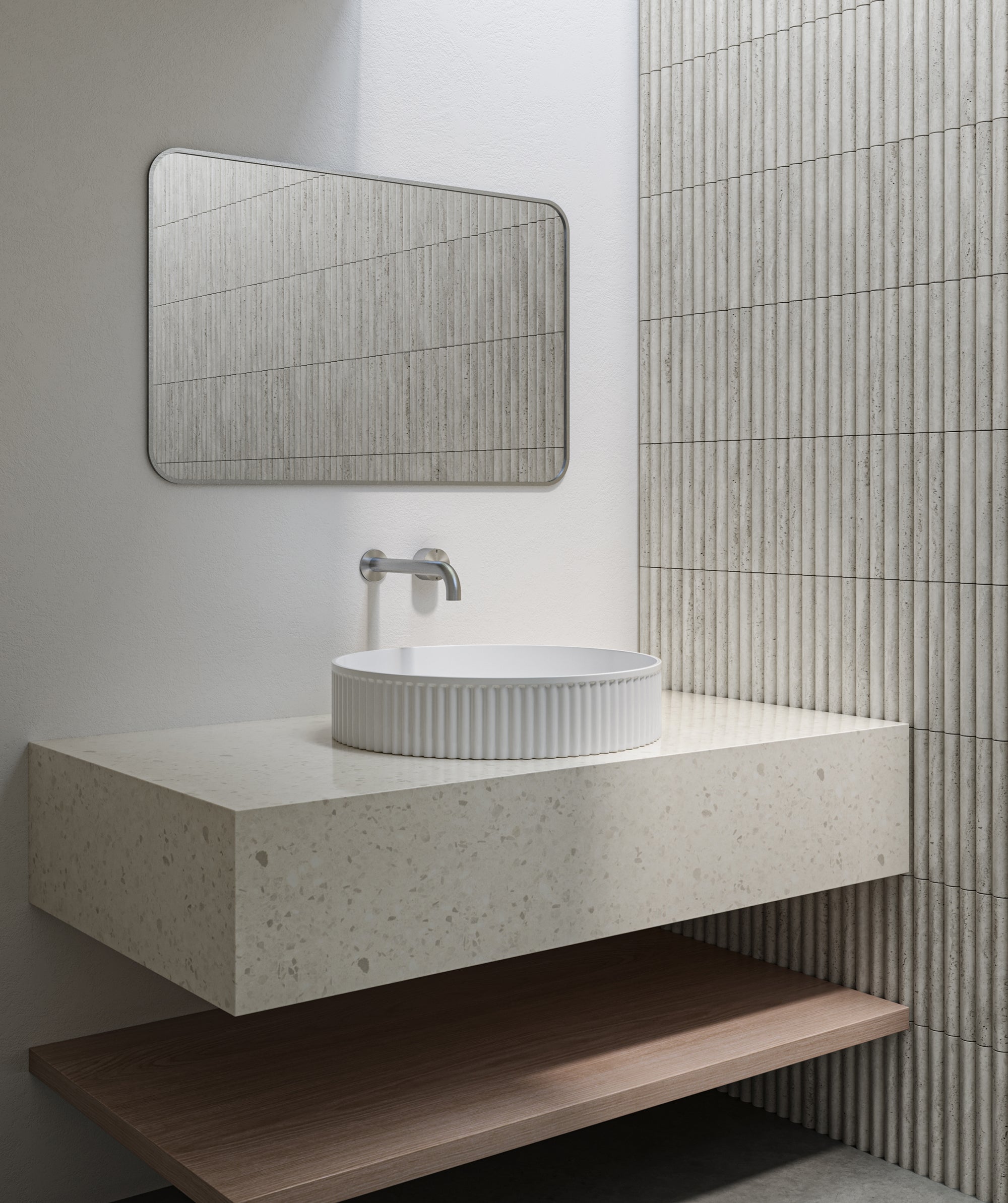 Cleo 400 Fluted Round Basin
