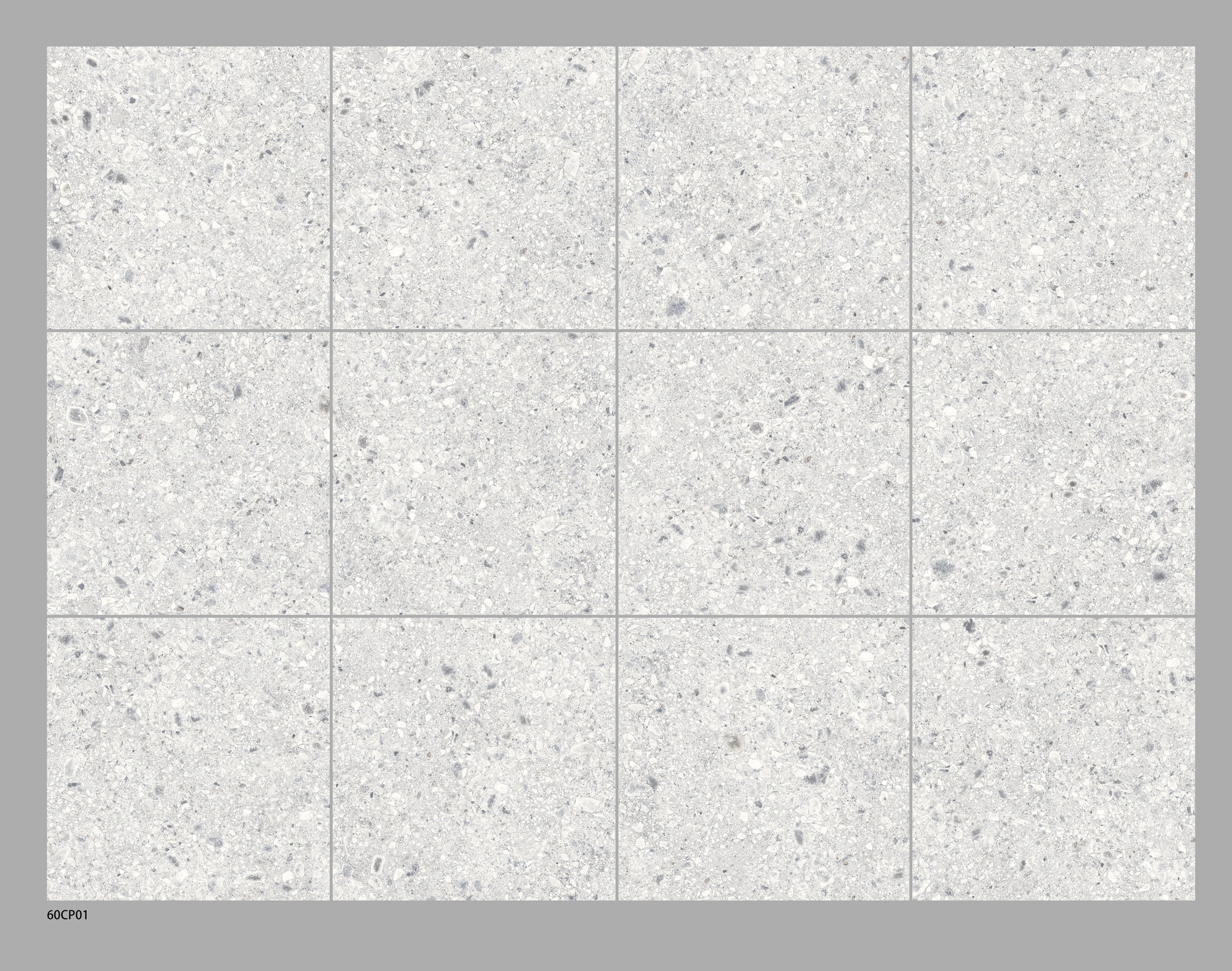 Terrazzo White Standard Porcelain Range Tile