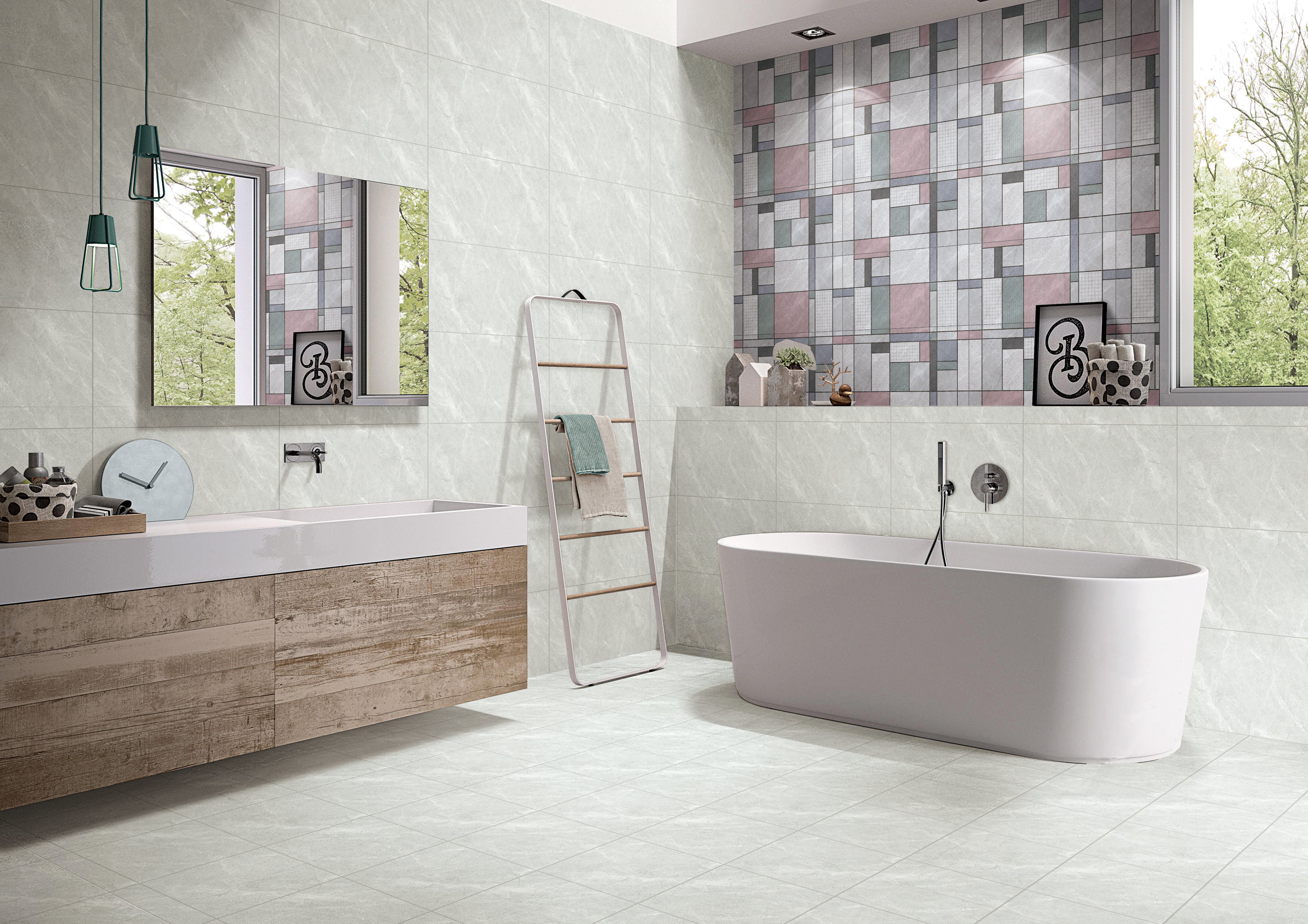 Element Grey Ceramic Wall Range 300x600 Tile