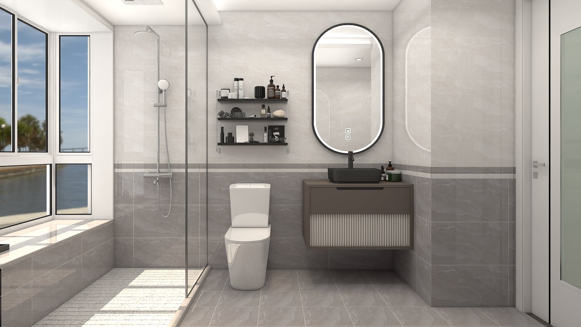 Element Whisper Grey Ceramic Wall Range 300x600 Tile