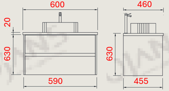 Malaga Antico Oak Eternity Range Vanity