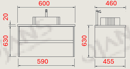 Malaga Elemental Eternity Range Vanity