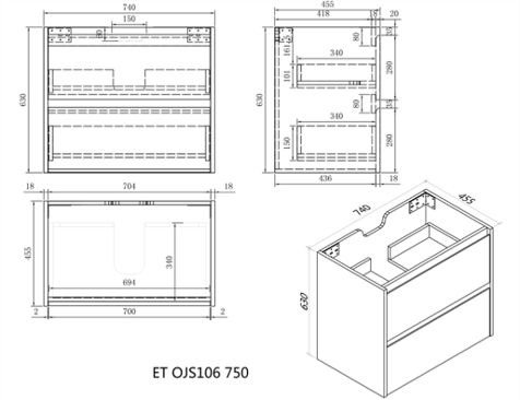Malaga Elemental Eternity Range Vanity