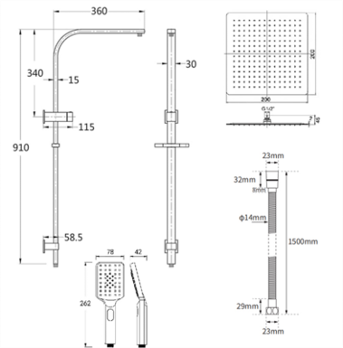 Celine 2 in 1 Shower Type 1