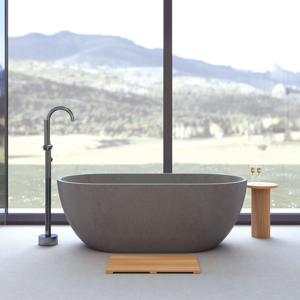 JADA Concrete Bath No Overflow 1500x750x525mm Includes Waste
