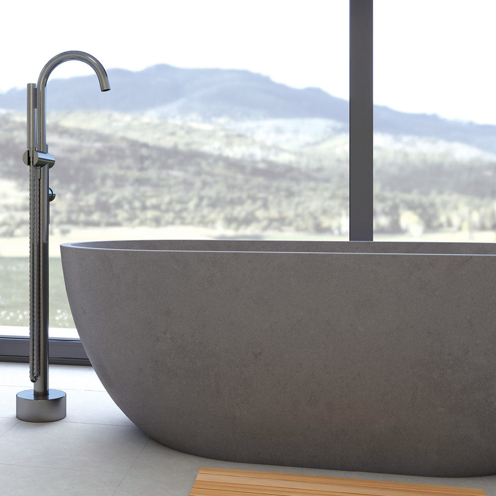 JADA Concrete Bath No Overflow 1500x750x525mm Includes Waste