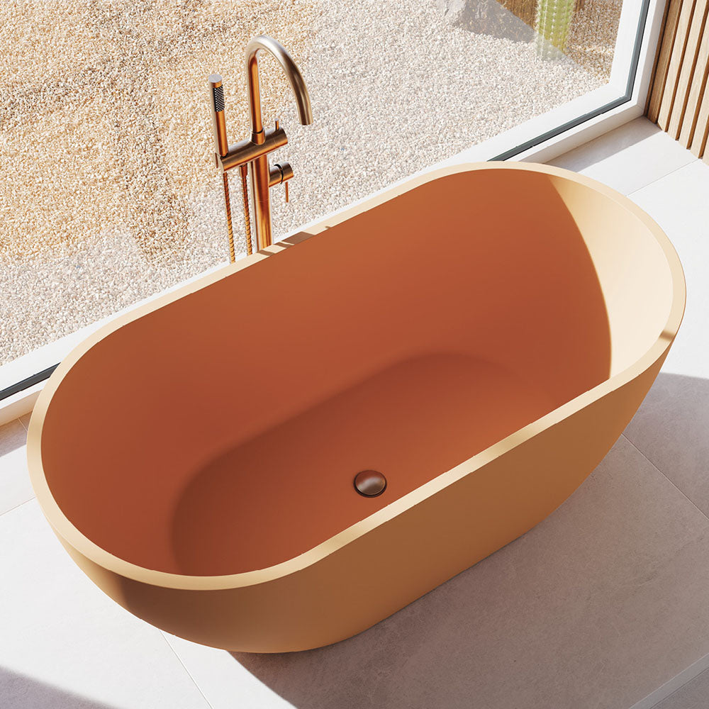 JADA Concrete Bath No Overflow 1500x750x525mm Includes Waste
