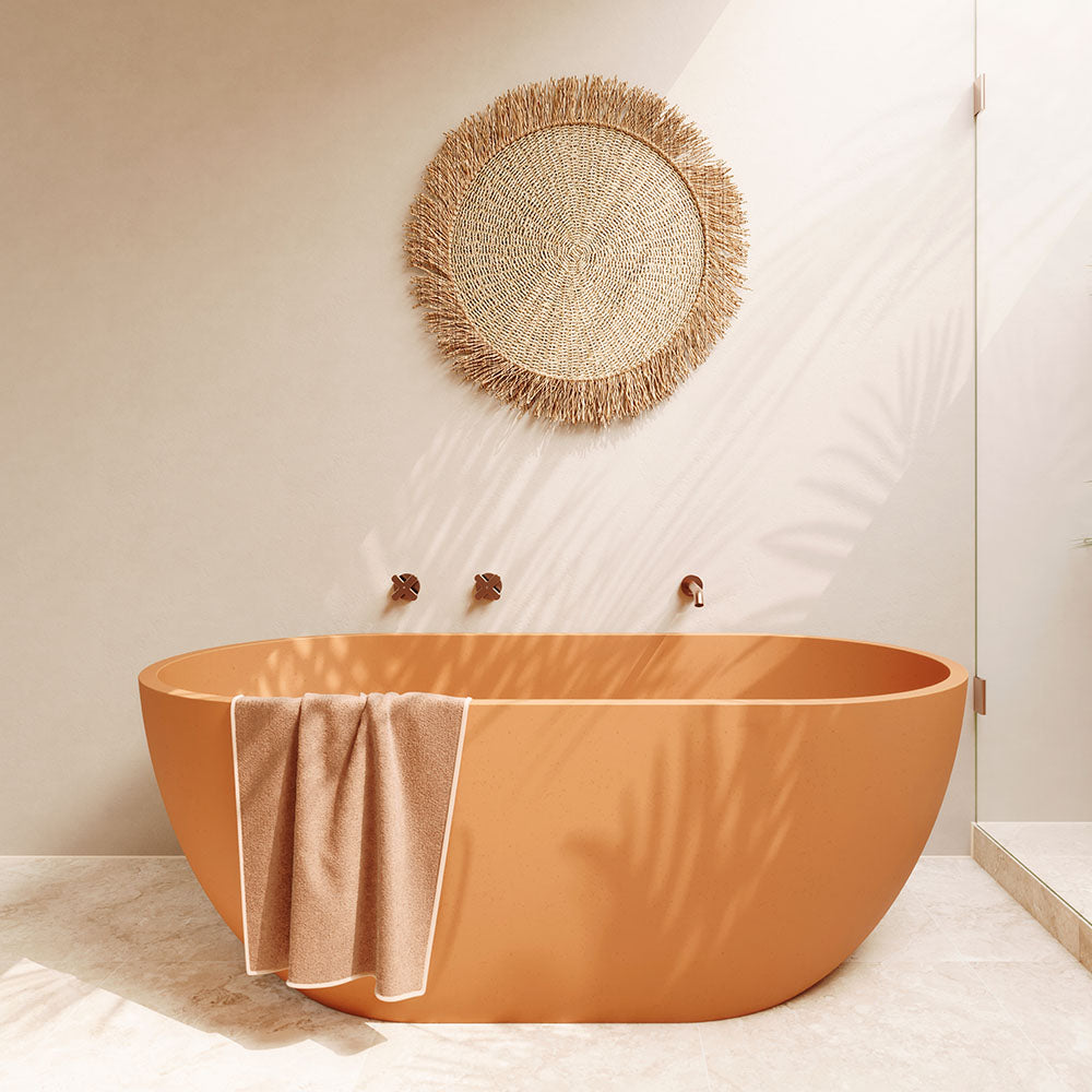 JADA Concrete Bath No Overflow 1500x750x525mm Includes Waste