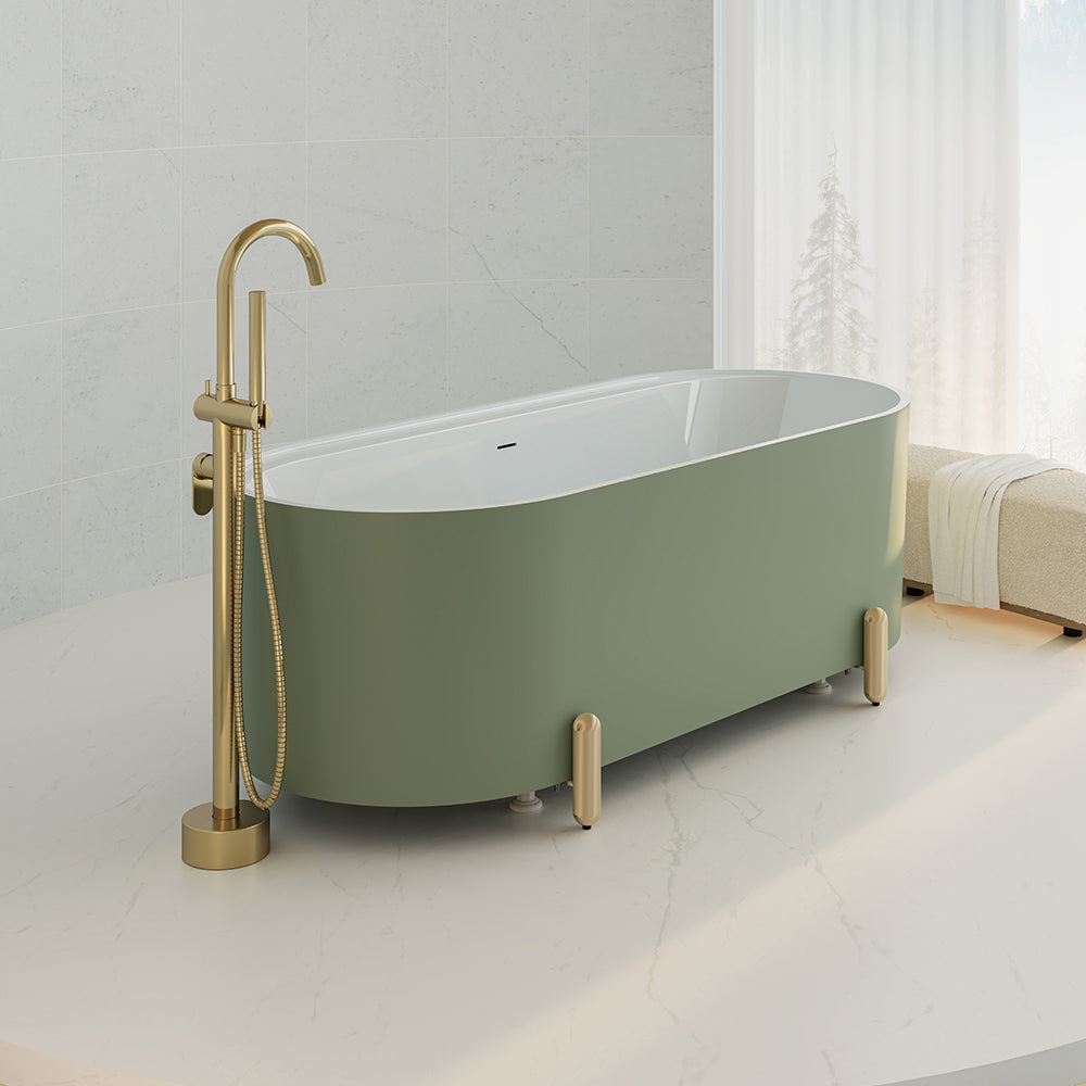 ALUCA Freestanding Bath 1500x750x600mm with overflow