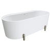 Brushed Nickel Matte White