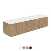 MARGOT 1800 Curved Vanity Wall Hung 3DR Single Bowl Standard Top Basin Not Included
