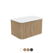 MARGOT 750 Curved Vanity Wall Hung 1DR Centre Bowl Standard Top Basin Not Included