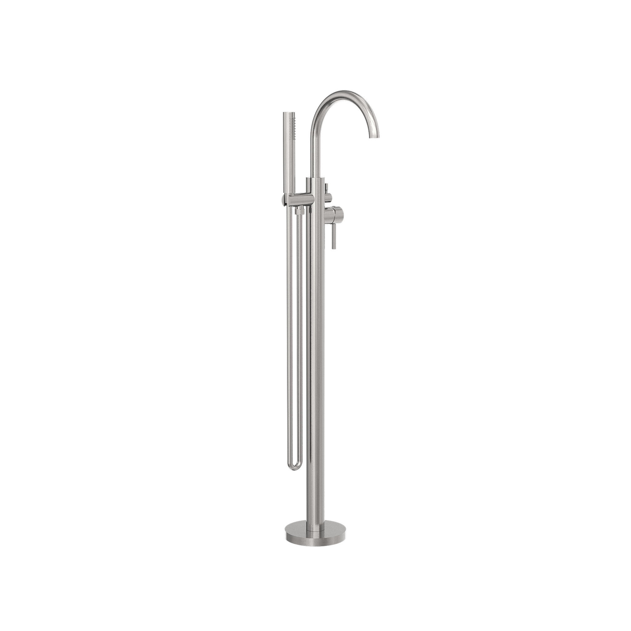 Mecca Round Freestanding Mixer With Hand Shower