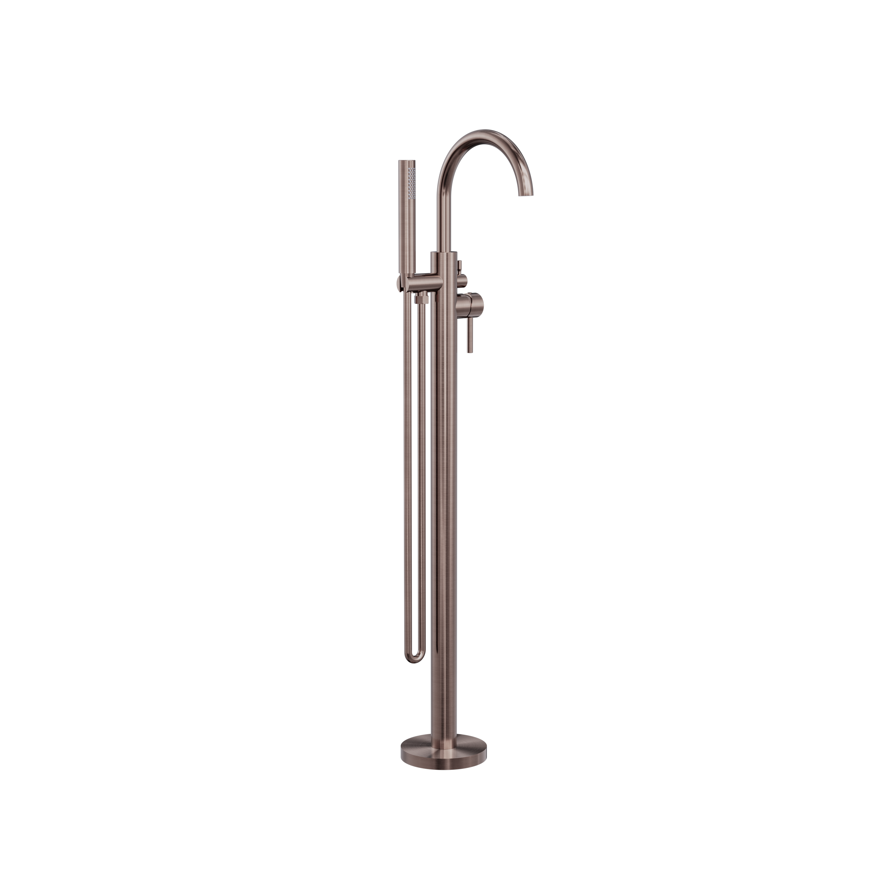 Mecca Round Freestanding Mixer With Hand Shower