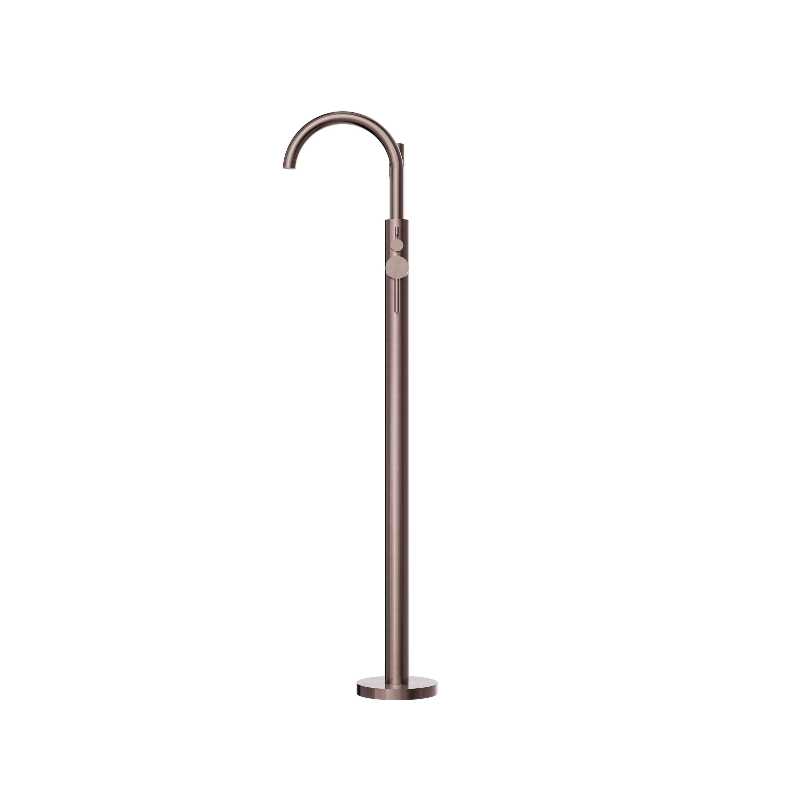 Mecca Round Freestanding Mixer With Hand Shower