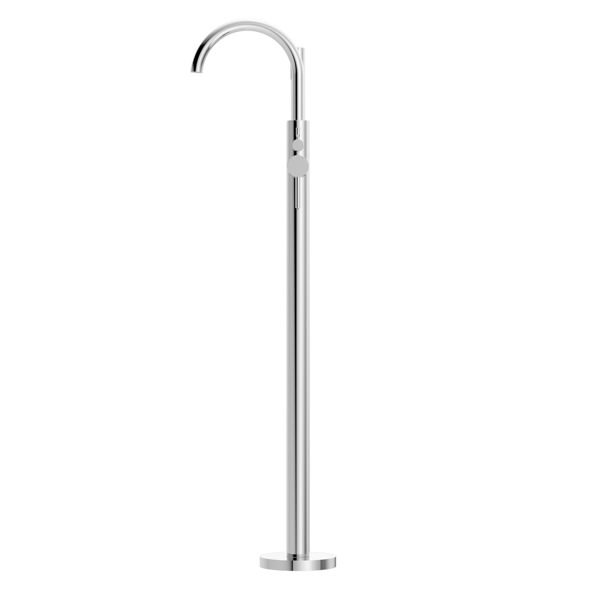 Mecca Round Freestanding Mixer With Hand Shower